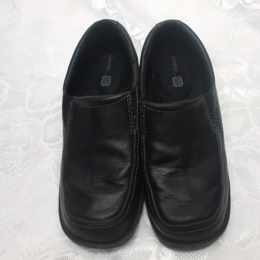 Boys Black Dress Shoes Size 3  George Comfort